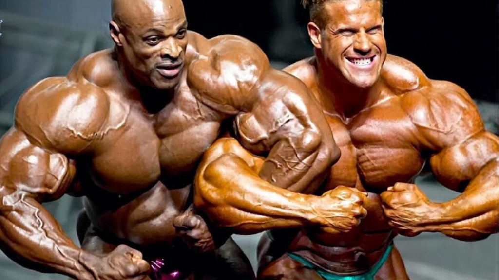 ronnie coleman and jay cutler on stage